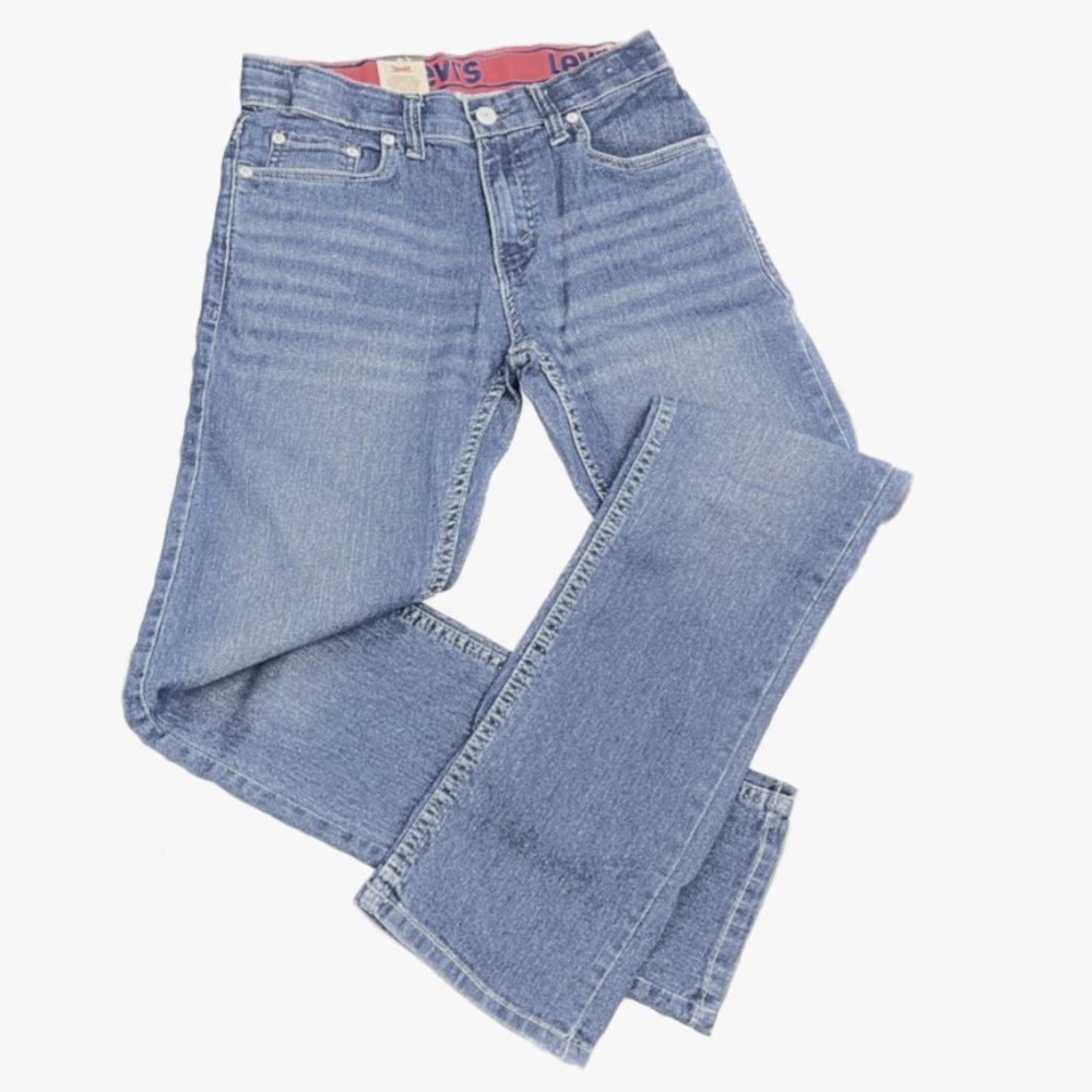 NWT Levis 511 Slim Flex Stretch Jeans Blue Adjustable Waistband Size 16 Youth